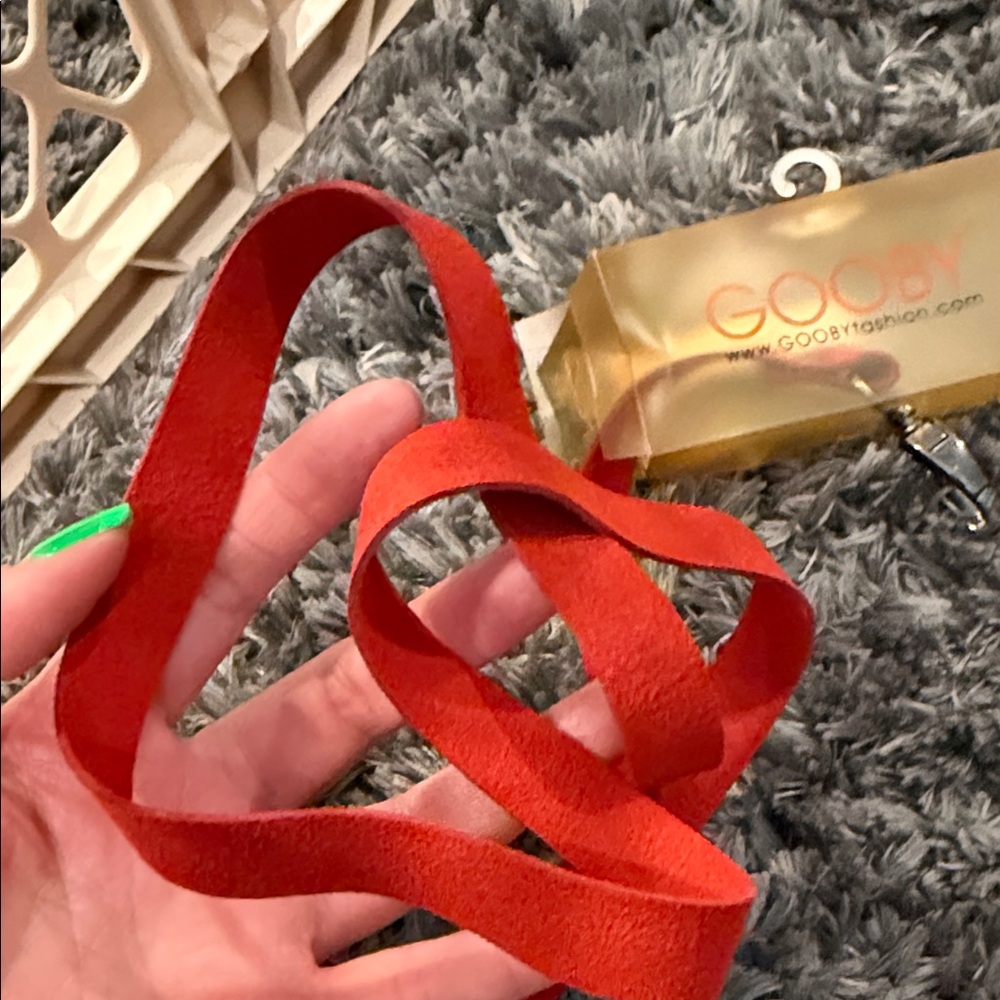 Gooby Red Dog Leash - Picture 4 of 5
